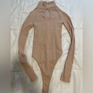 Tan Long Sleeve One Piece
